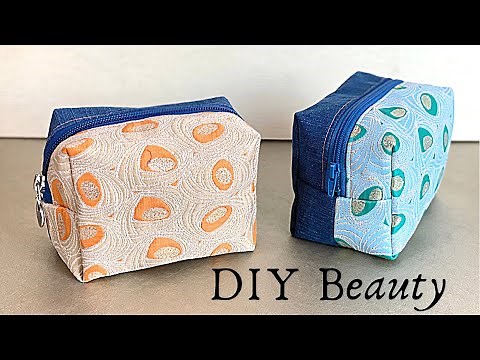 Come cucire un ASTUCCIO/POCHETTE fai da te in jeans con cerniera | DIY BEAUTY CASE tutorial