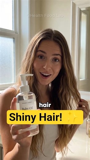 Baby Oil Hair Hack For Super Shiny Hair ✨💖 #shorts