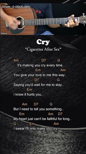 Cry - Cigarettes After Sex | Guitar Tutorial Chords - Guitar Lessons #chordgitar #guitarchords