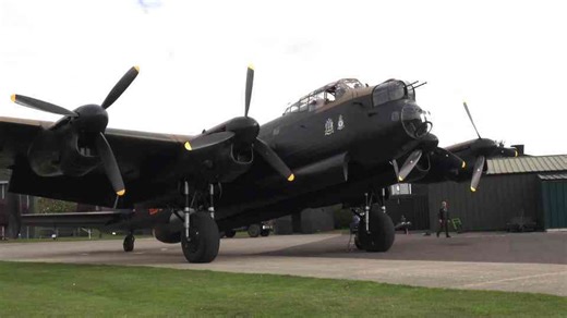Face to face with a WW2 Avro Lancaster as its Merlin engines start