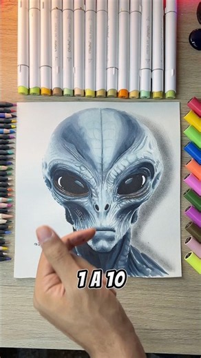 I encountered an alien 👽 #drawings #drawing #art