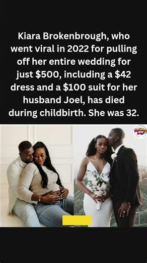 Viral $500 Wedding Bride Kiara Brokenbrough Story ends in Tragedy #shorts #celebritynews #fyp