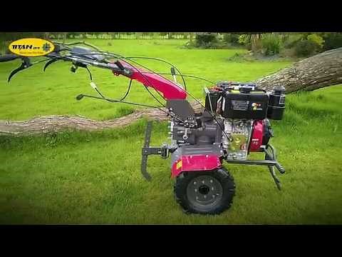 Diesel Tiller Rotavator - 2 Wheel Tractor - TP1100BE-6 from Titan Pro