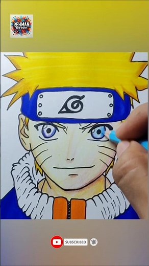 Naruto Uzumaki Easy Drawing 🎨 in 30 seconds ✨