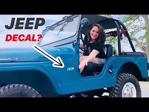 1955-1971 "JEEP" Decal INSTALL for the Side of Your Tub!