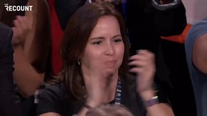Hillary Clinton exits the DNC stage to "Fight Song," her 2016 campaign soundtrack