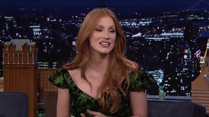 Jessica Chastain's three-legged dog accidentally made his Broadway debut! | The Tonight Show Starring Jimmy Fallon