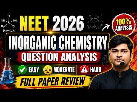 NEET 2026 Inorganic Chemistry Analysis 🔥 Easy / Moderate / Hard | Full Paper Review (Part 02)