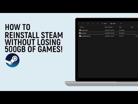 How to Reinstall Steam Without Losing 500GB of Games [easy]