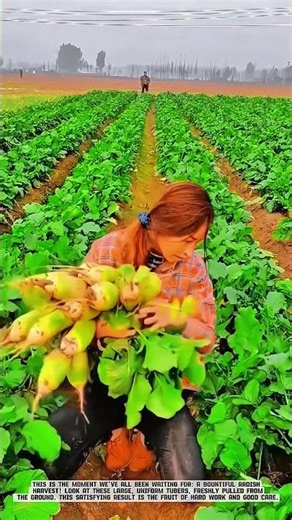 Abundant Radish Harvest Directly from the Field #AgriculturalInnovation