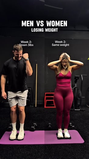 Jonathan Heitritter | Online Fitness & Mindset Coach on Instagram: "Ladies, don’t be so hard on yourself‼️ Weight loss for women isn’t linear as it is for men. 👀 The woman’s monthly cycle affects weight more than one would think, as some women can fluctuate up to 10-12 pounds depending on where they are at in their cycle. 🔄 During the luteal and menstrual phases, water retention spikes and bloating increases due to progesterone rising and estrogen dropping. So know that the scale can and will