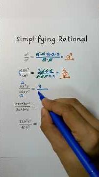 Simplifying Rational Expressions #algebra #mathstricks #mathematics #viralvideo