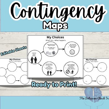 Contingency Maps for Classroom Behavior Management | SEL | Editable