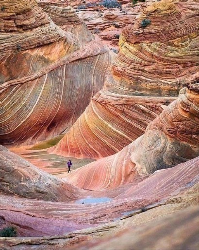 14 reactions | The Wave is a sandstone rock formation located in Arizona, United States, near its northern border with Utah. The formation is situated on the slopes of the Coyote Buttes in the Paria Canyon-Vermilion Cliffs Wilderness of the Colorado Plateau. | Paradise on Earth | Facebook