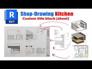 7-Revit 2024 kitchen shop drawing شوب دروينج ريفيت معماري ✅ Custom title block