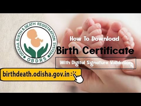 Birth & Death Certificate Download || Govt of Odisha || With Signature Validation Process