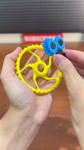 3D printed geared fidget spinner #3dprinting #satisfying #diy #asmr