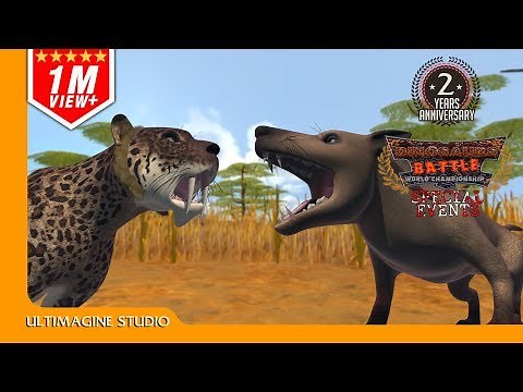 Smilodon VS Andrewsarchus : Dinosaurs Battle Special #dinosaursbattles #dinosaur #dinosaurs