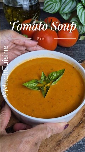 Rich creamy tomato soup recipe / easy to make! #tomatosoup #healthyfood #easyrecipe