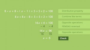 Solving Multi-Step Equations with Variables on One Side | sofatutor.com