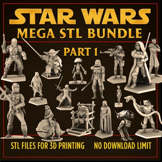 Star Wars Mega STL Bundle: 160  3D Printable Models (digital Download) - Etsy UK