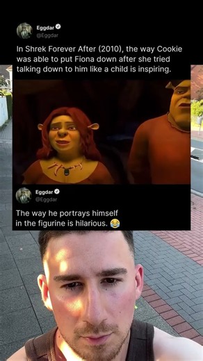 In Shrek Forever After 2010, the way Cookie was able to put Fiona down after she tried talking