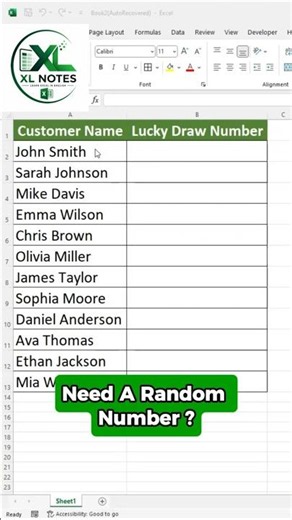 RANDBETWEEN Formula in Excel 👀 | Need a Random Winner? #Excel #ExcelTips #Shorts