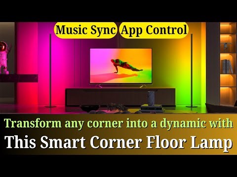 Smart LED Corner Floor Lamp with | Music Sync | Remote & App Control | 16 Million Colors