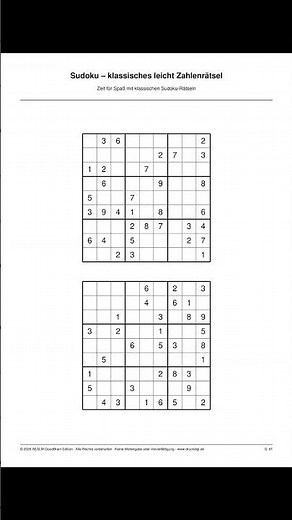 Schaffst du dieses Sudoku? 🧩