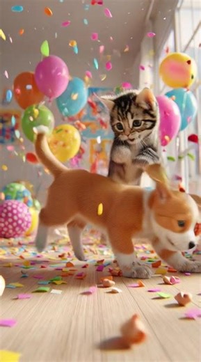 Puppy & Kitten Chaos Explosion 😂🐶🐱Puppy & Kitten Chaos Explosion 😂🐶🐱#FunnyAnimals #PuppyKittenFun