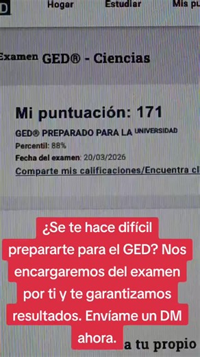 GED nunca volverá a ser difícil si confías en nosotros; podemos tomar el examen por ti con resultados garantizados.#gedscience #ged #gedexam #gedtest #gedhelp