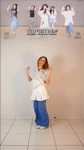 [Dance Tutorial] ILLIT 'JELLYOUS' - mirror & slow #illit #kpop #dancetutorial