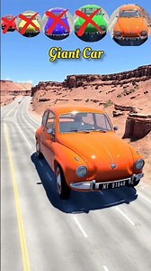 Tiny Vs Big Vs Giant Car..! Who Will Survive? BeamNG.drive Crash Test 😱 #beamngdrive
