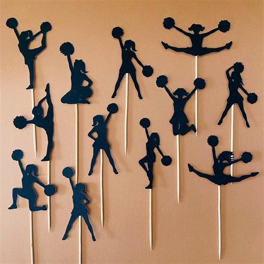 Cheerleader Birthday Party Decor Cupcake Topper - Etsy
