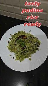 Simple Pudina Rice at Home 🍚 | #Mint Rice Recipe # lunch box recipe #