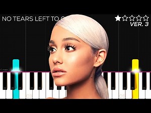 Ariana Grande - No Tears Left To Cry | EASY Piano Tutorial