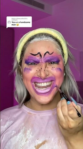 How to be a “handsome man” makeup tutorial 😂😂🏳️‍⚧️💜 #transandproud #makeuptransformation #wig