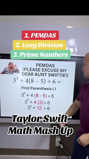 Taylor Swift Math Mash Up! Order of Operations, Long Division, Prime Numbers. You belong with me, Anti Hero and Lover #antihero #pemdas #orderofoperations #math #taylorswift #longdivision #elementaryschool #swiftie