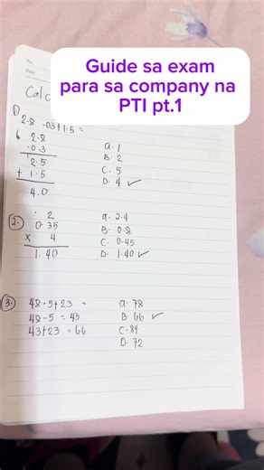 Guide sa Exam ng Company PTI: Mga Halimbawa at Solusyon