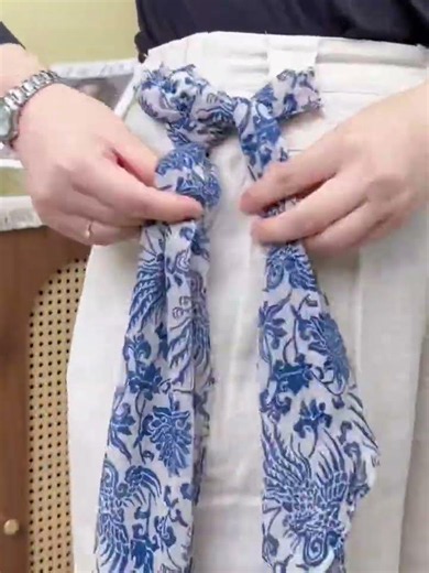 How to Tie a Scarf as a Belt | Easy Trouser Scarf Hacks ✨