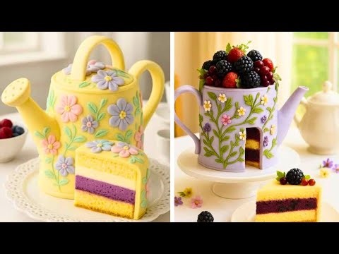 🎂 Watering Can Cake | Creative Garden-Inspired Cake Design