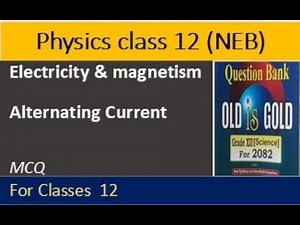 Alternating current Old is gold MCQ solution class 12 || Physics solved mcq class 12 ||