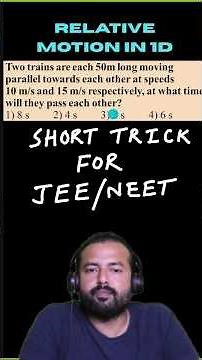 Relative Motion Short Trick 🔥 | Fastest Method for JEE/NEET Physics