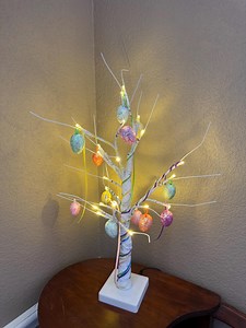 Easter Egg Tabletop Tree: Colorful Holiday Decor With Lights (24") - Etsy