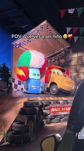 Disney CA, Cars section ❤️‍🩹 #foryou #cars #happy #disneyparks | Cars Disney