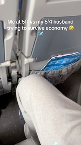 Leg room for me, leg battle for him. Marriage is all about balance 😌✈️ #fyp #marriage #plane | Thomas Cook