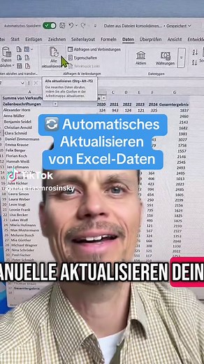 Automatisches Aktualisieren von Excel-Daten leicht gemacht
