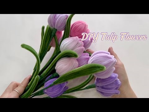 How to Make Pipe Cleaner Tulip Flowers | Easy Step-by-Step Tutorial!