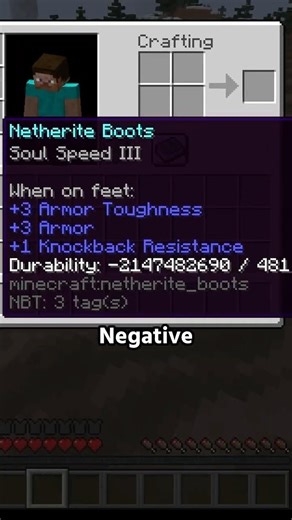 I made Negative Durability Boots #minecraft