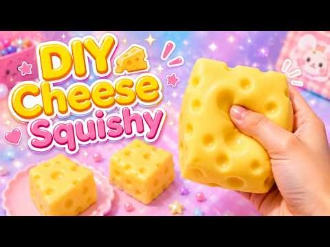 How to make Viral Cheese Squishy at home / Paper craft / Easy craft ideas / school project